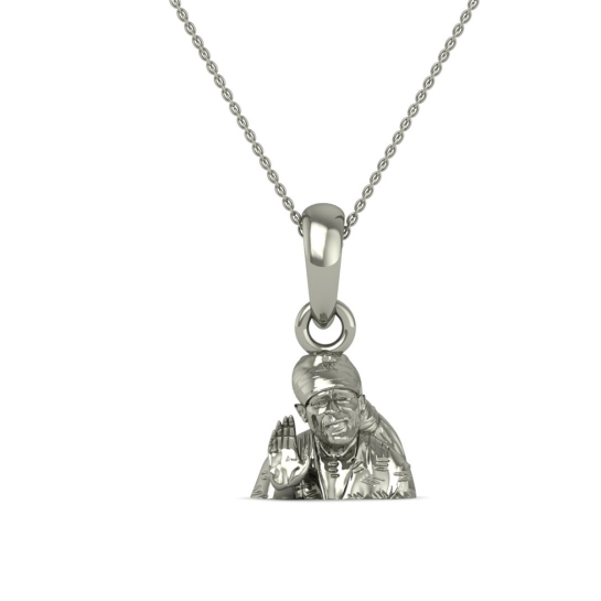 18K-1.6GM Yellow Gold Lord Sai Baba Locket Pendant For Men and Women