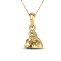 24K-2.2GM Yellow Gold Lord Sai Baba Locket Pendant For Men and Women