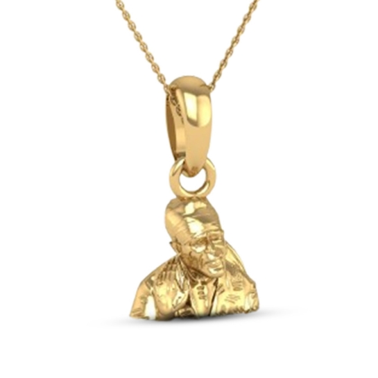 24K-2.2GM Yellow Gold Lord Sai Baba Locket Pendant For Men and Women