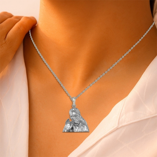 18K-5.2GM Yellow Gold Lord Sai Baba Locket Pendant For Men and Women