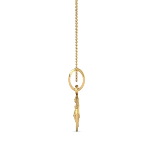 24K-2GM Yellow Gold Lord Mata Rani Locket Pendant For Men and Women