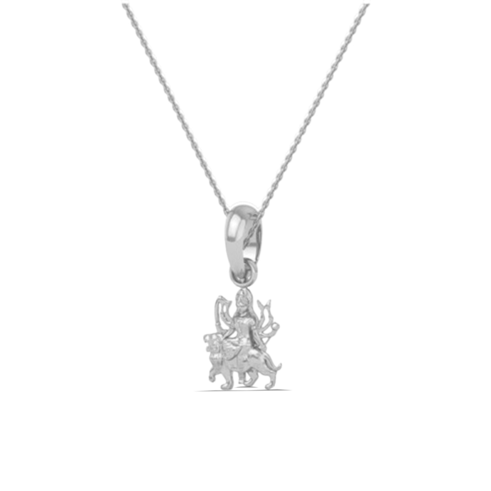 24K-2GM Yellow Gold Lord Mata Rani Locket Pendant For Men and Women