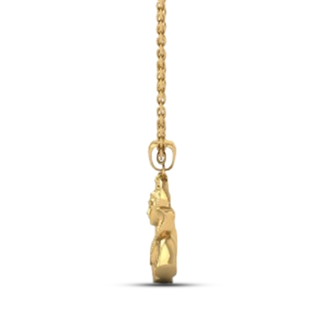 24K -3.2GM Yellow Gold Lord Shiv Locket Pendant For Men and Women