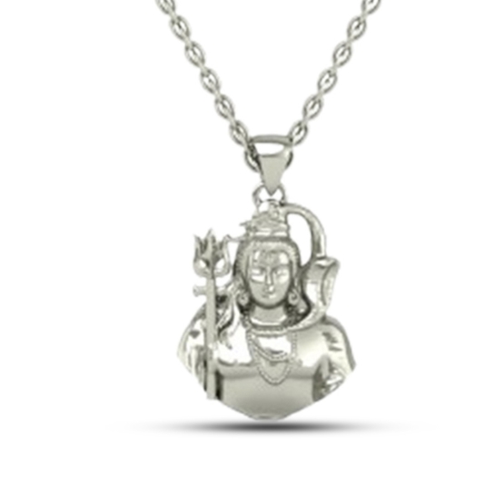 24K -3.2GM Yellow Gold Lord Shiv Locket Pendant For Men and Women
