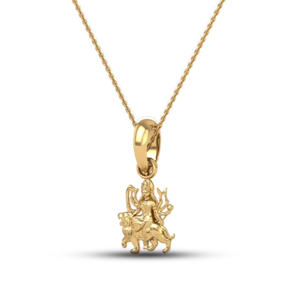 24K-2.2GM Yellow Gold Lord Mata Rani Locket Pendant For Men and Women