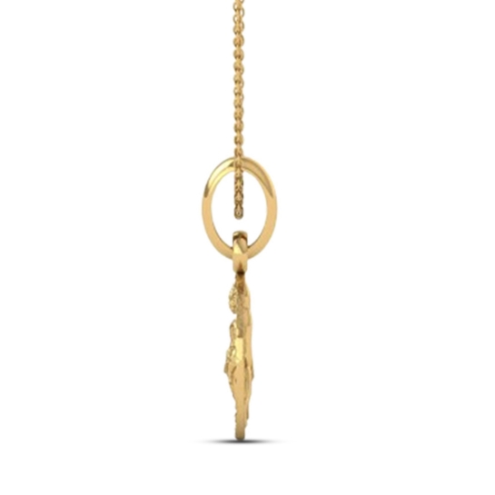 24K-3.2GM Yellow Gold Lord Mata Rani Locket Pendant For Men and Women