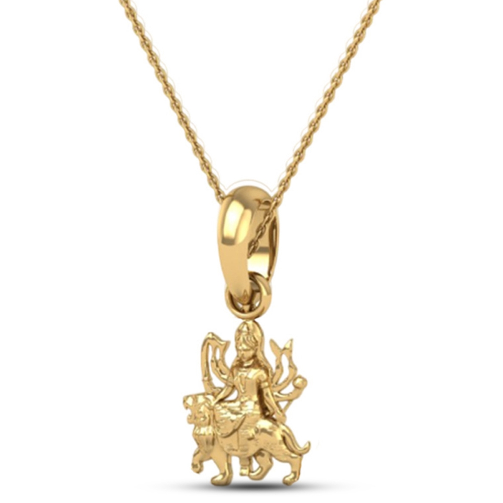 24K-5.2GM Yellow Gold Lord Mata Rani Locket Pendant For Men and Women
