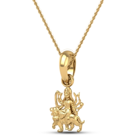 24K-5.2GM Yellow Gold Lord Mata Rani Locket Pendant For Men and Women