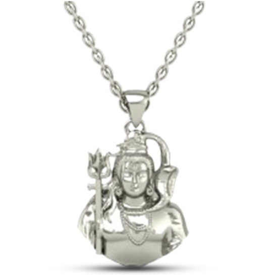 18K-5.2GM Yellow Gold Lord Shiv Locket Pendant For Men and Women