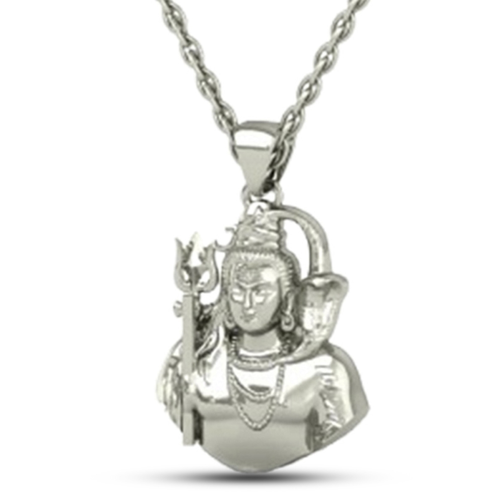 18K-5.2GM Yellow Gold Lord Shiv Locket Pendant For Men and Women