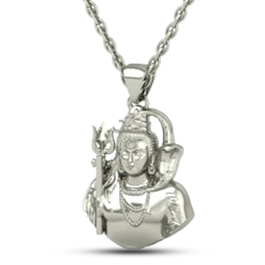 18K-5.2GM Yellow Gold Lord Shiv Locket Pendant For Men and Women