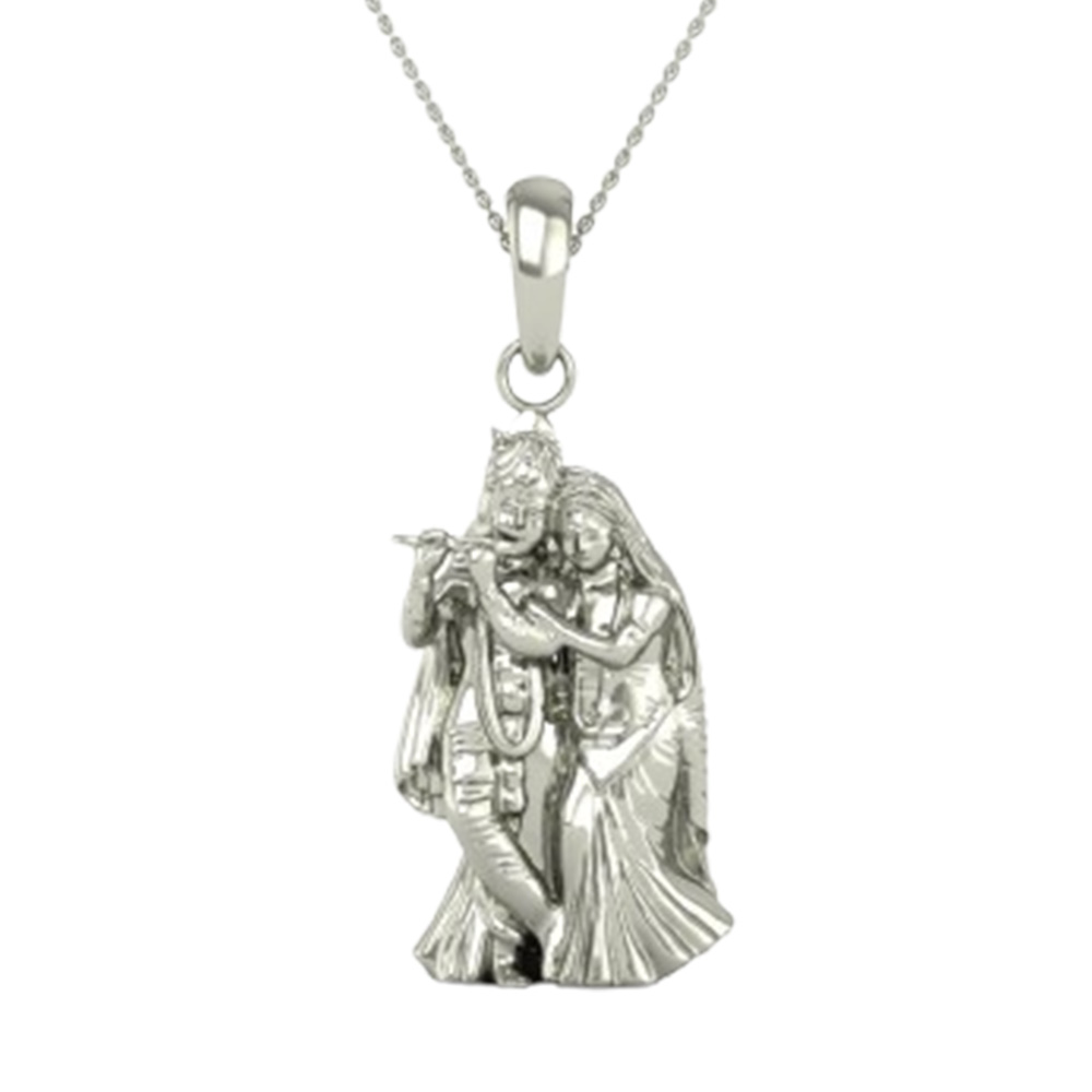 24K-3.2GM Yellow Gold Lord Radhe Krishna Locket Pendant For Men and Women