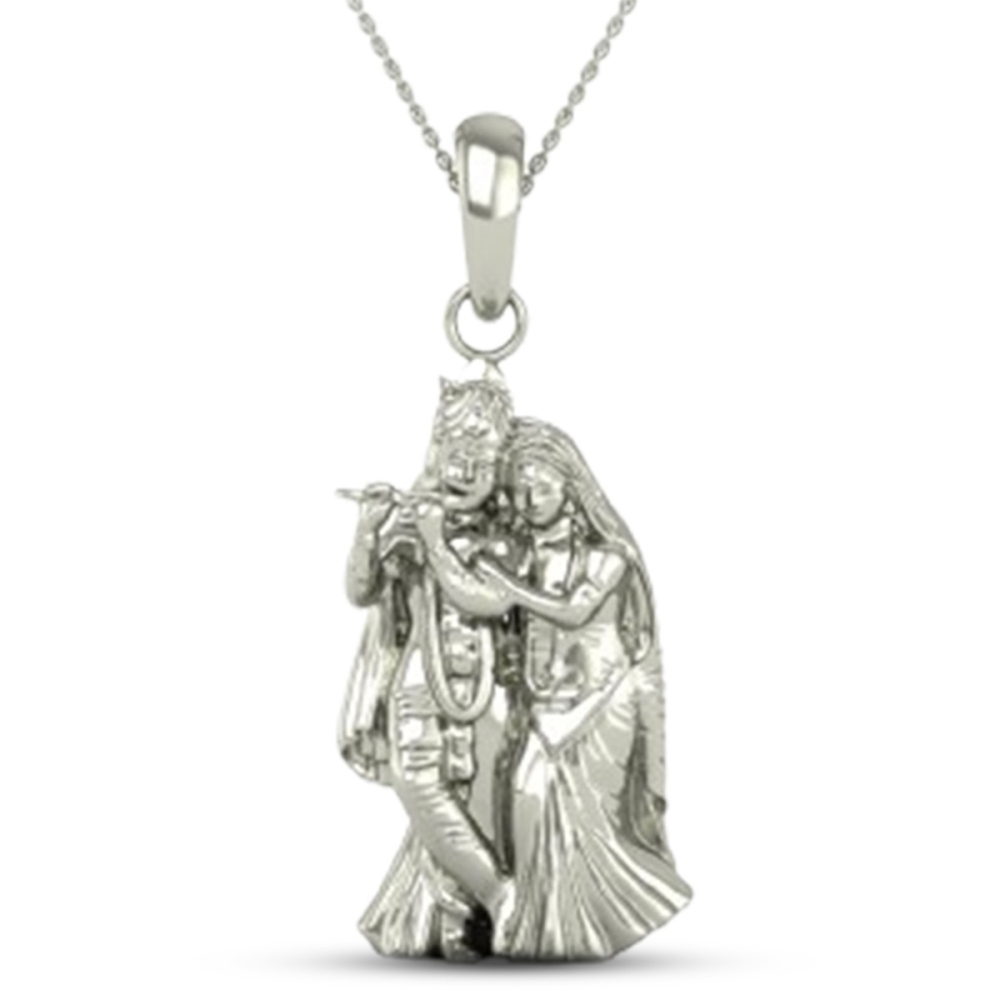 18K-2.2GM Yellow Gold Radhe Krishna Locket Pendant for Men and Women