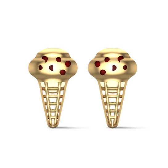 Sweet Scoop Gold Earrings