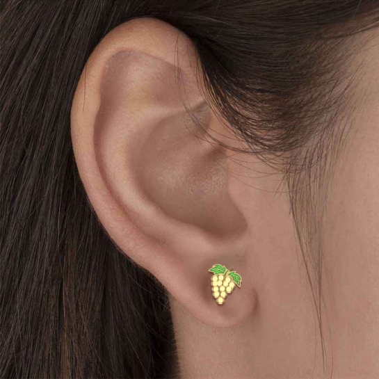 Golden Grape Kids Earrings