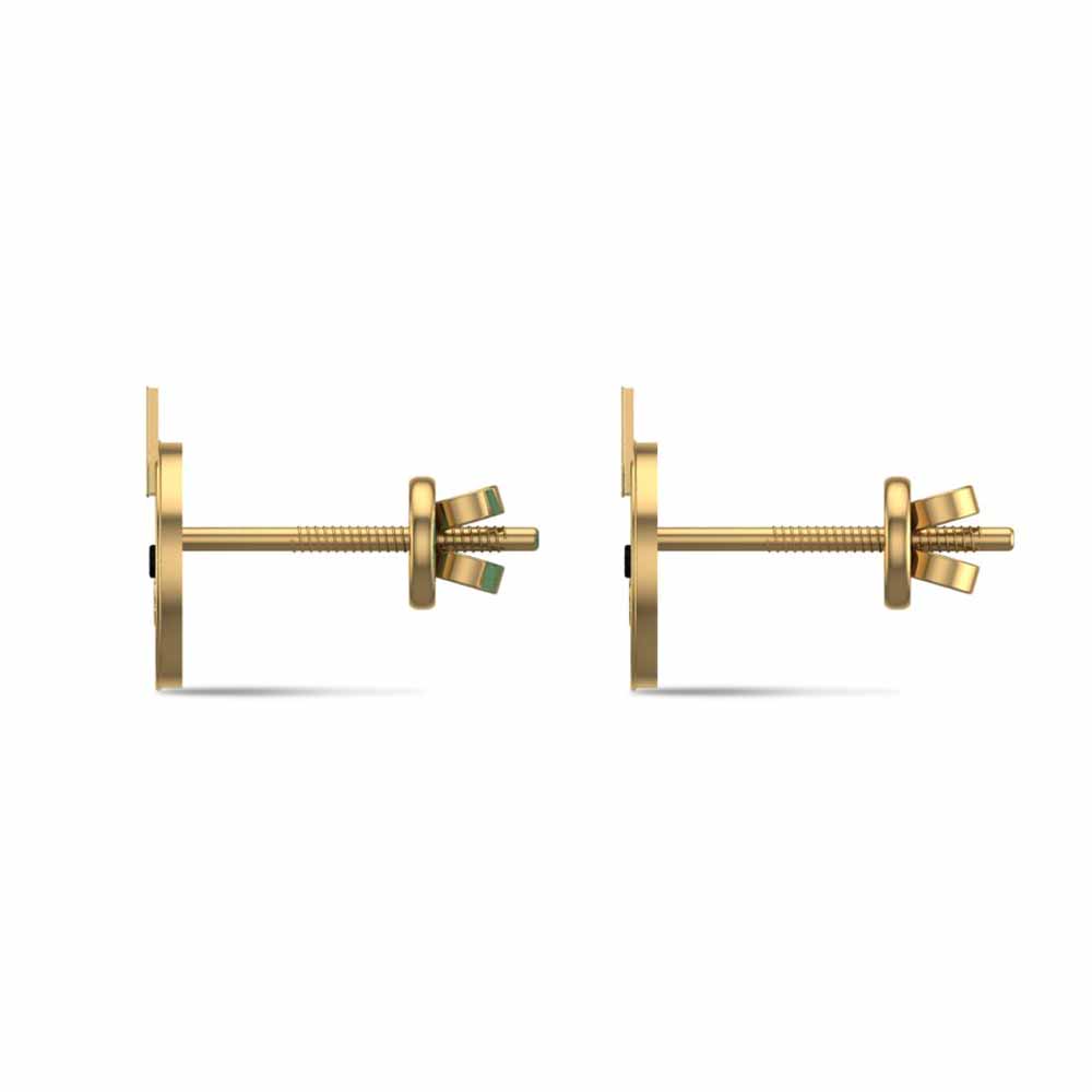 Blue Narwhal Gold Earrings