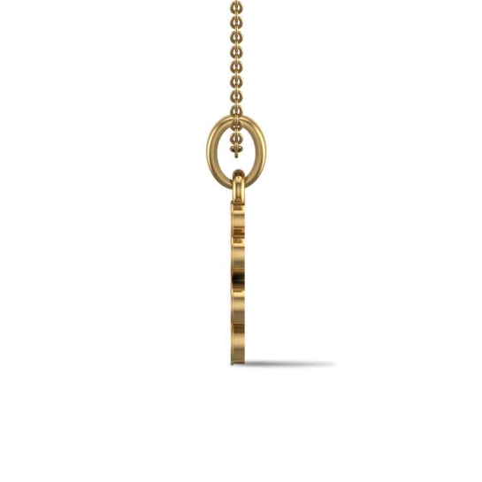 Rosy Bloom Gold Pendant
