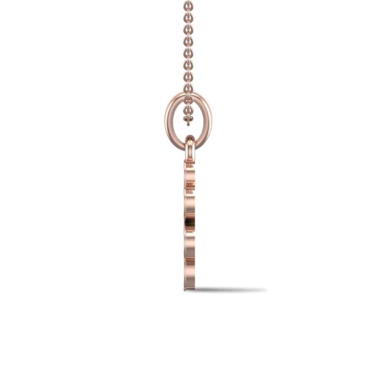Rosy Bloom Gold Pendant