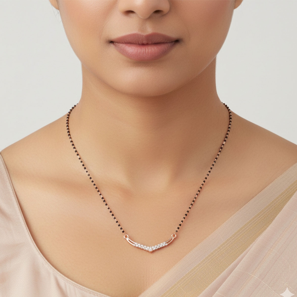 Crystal Weave V-Mangalsutra