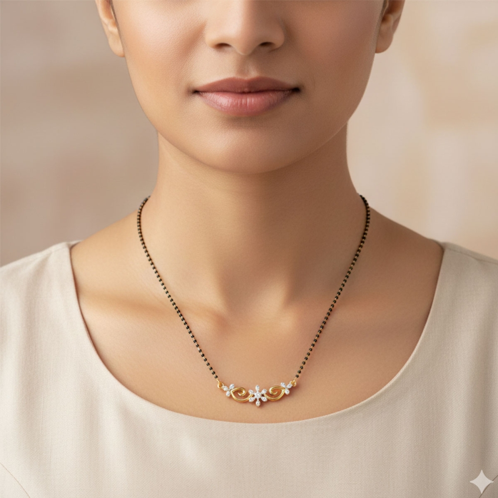 Floral Swirl Mangalsutra