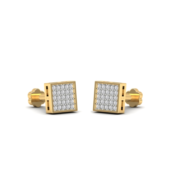 Diamond Glimmer Square Earrings