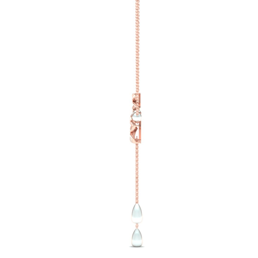 Golden Blossom Drop Necklace 