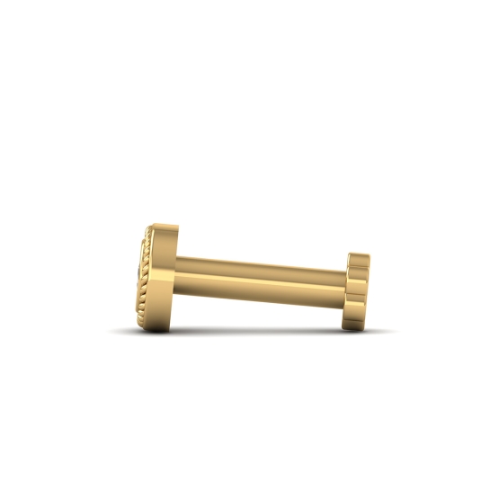 Golden Rope Diamond Stud For Men's