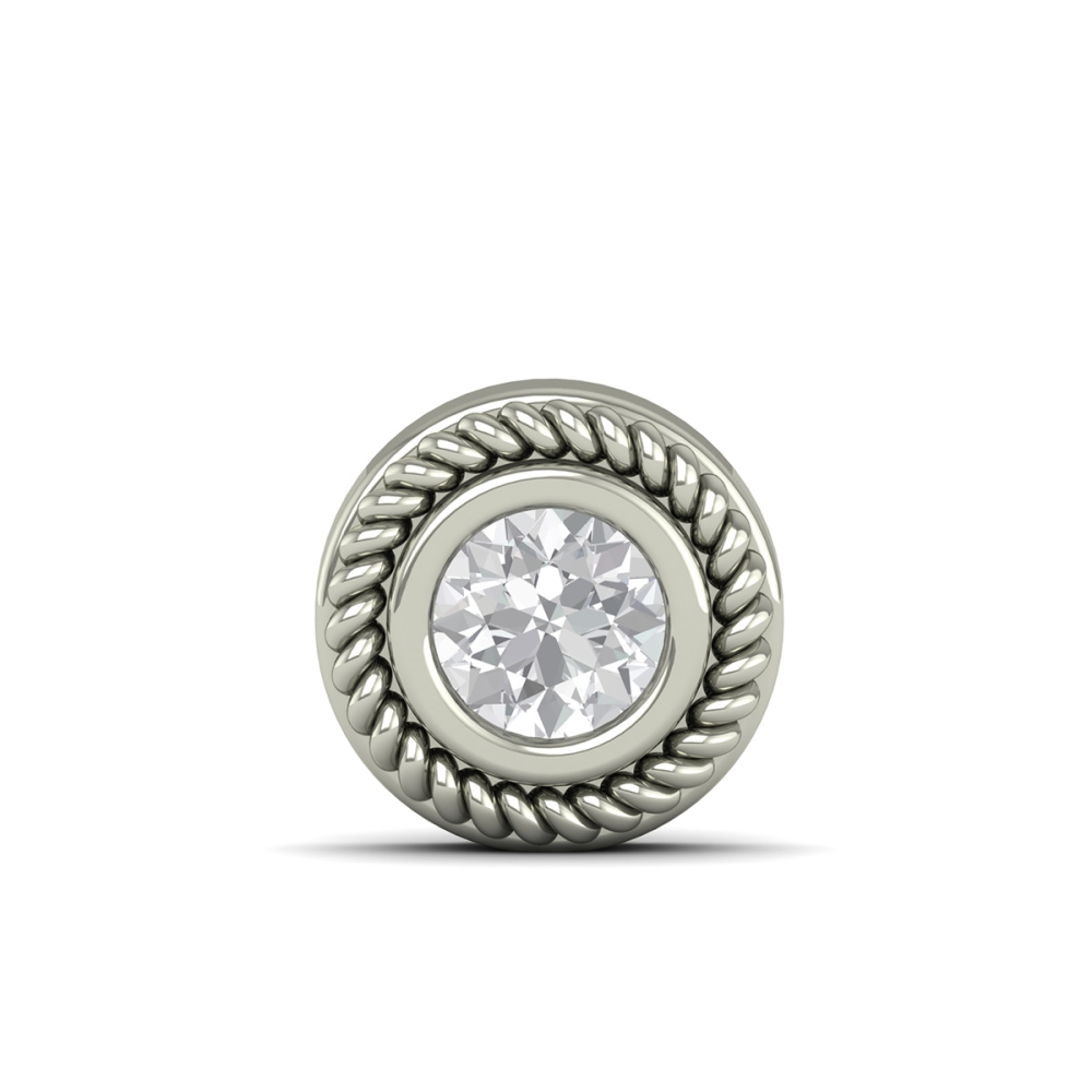 Golden Rope Diamond Stud For Men's