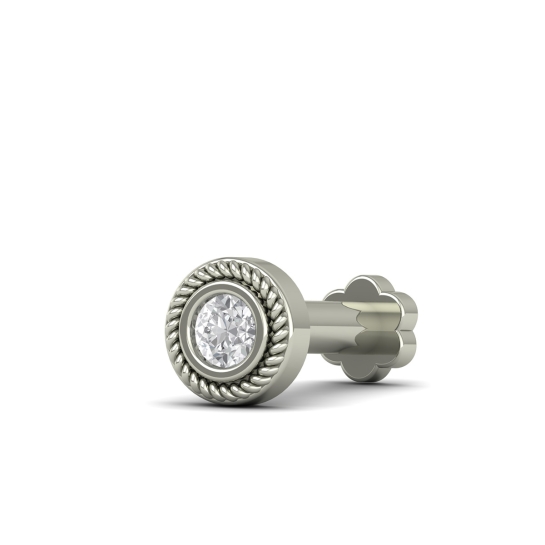 Golden Rope Diamond Stud For Men's