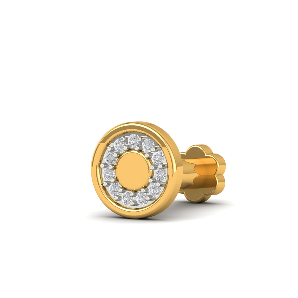 Sparkle Circle Diamond Earring For Men's