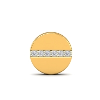 Golden Stripe Diamond Earrings For Men's