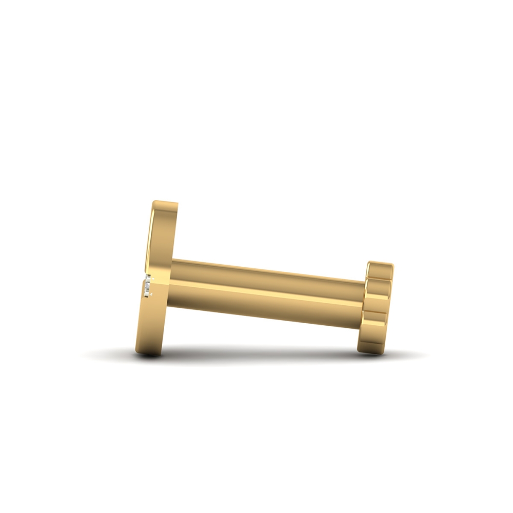 Golden Stripe Diamond Earrings For Men's