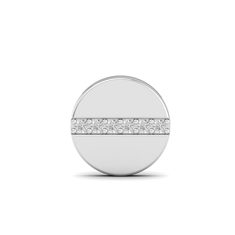 Golden Stripe Diamond Earrings For Men's