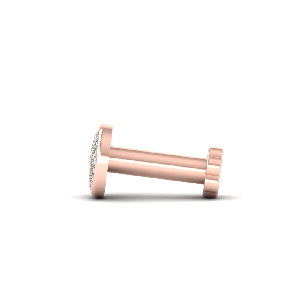 Half-Moon Diamond Stud For Men's