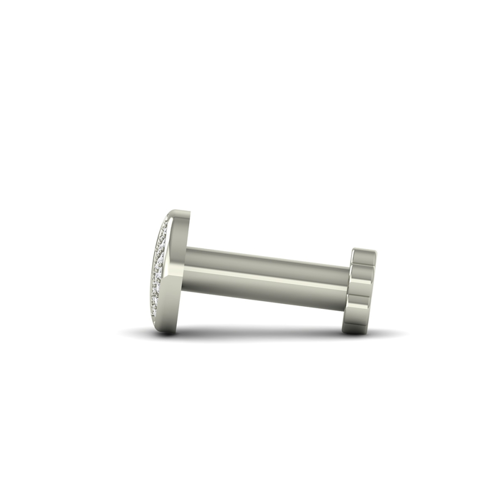 Half-Moon Diamond Stud For Men's
