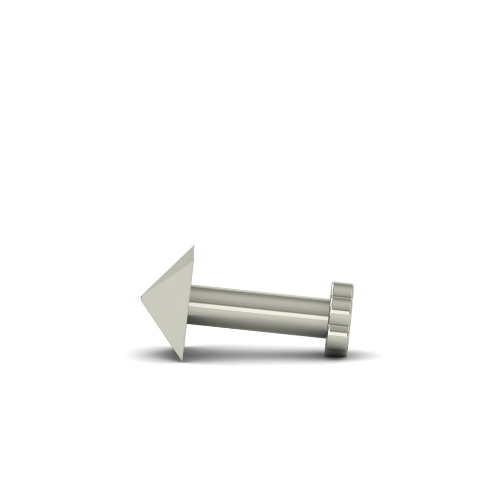 Golden Pyramid Nose Pin For Women