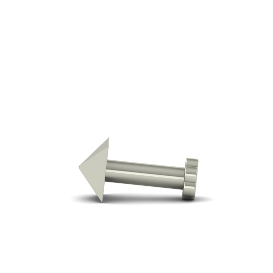 Golden Pyramid Nose Pin For Women
