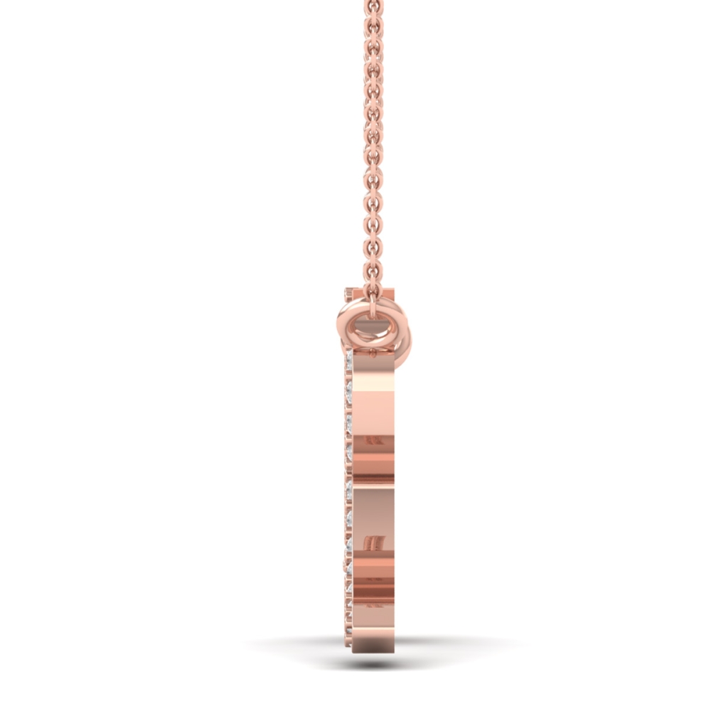 Golden ER Diamond Initial Pendant
