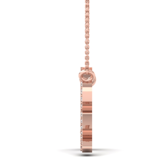 Golden ER Diamond Initial Pendant