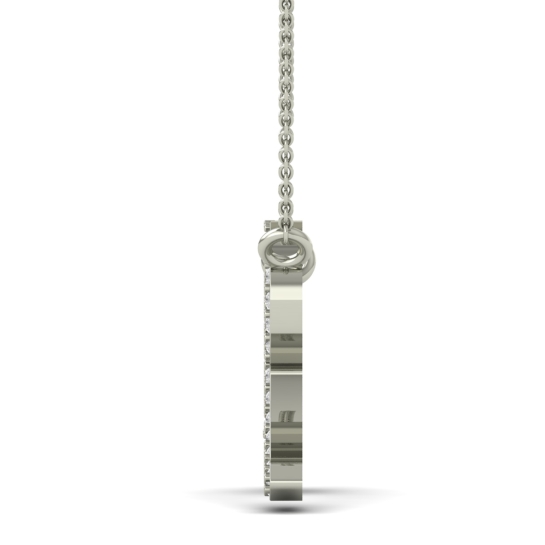 Golden ER Diamond Initial Pendant
