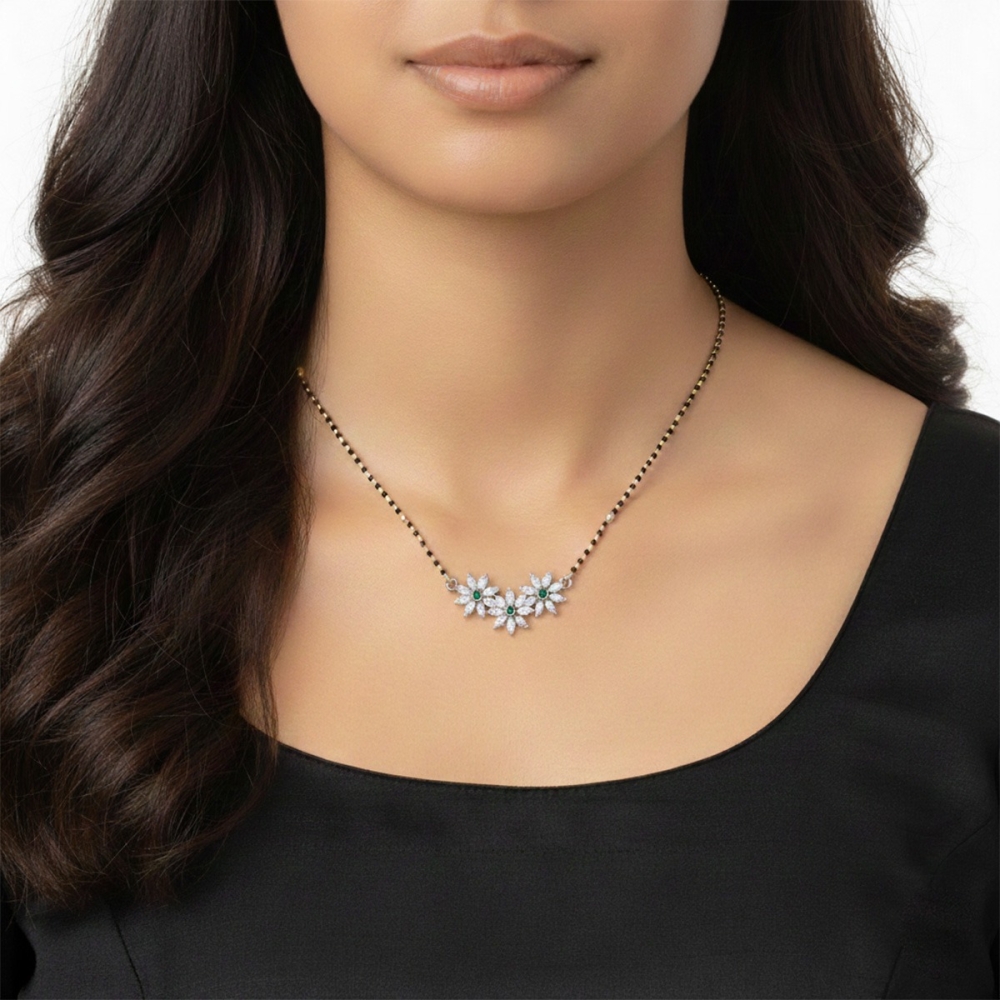 Emerald Blossom Mangalsutra