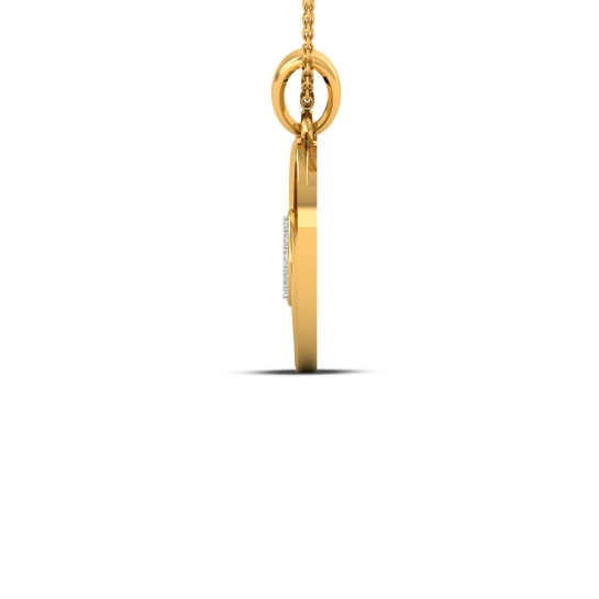 18K/14K Eternal Heart Gold Diamond Pendant For Women's 