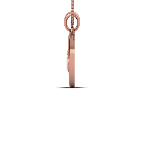 18K/14K Eternal Heart Gold Diamond Pendant For Women's 