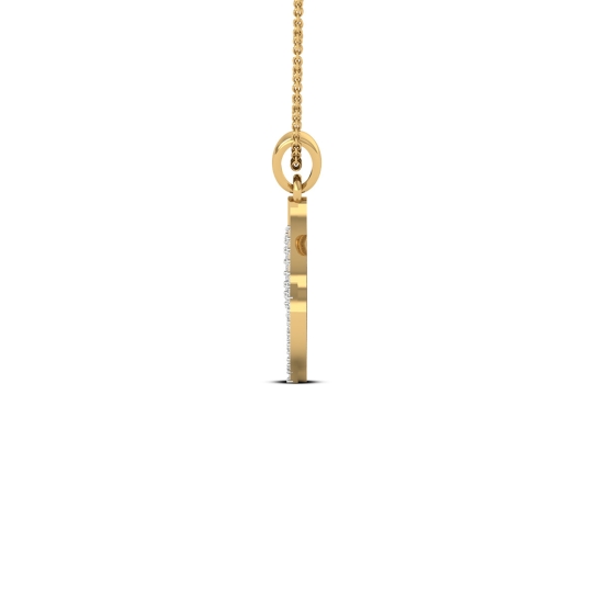 18K/14K Elegant Dual Tone Leaf Pendant Necklace For Women