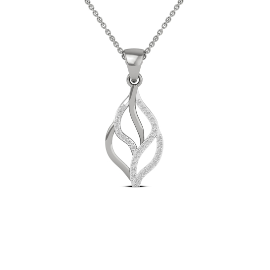 18K/14K Elegant Dual Tone Leaf Pendant Necklace For Women
