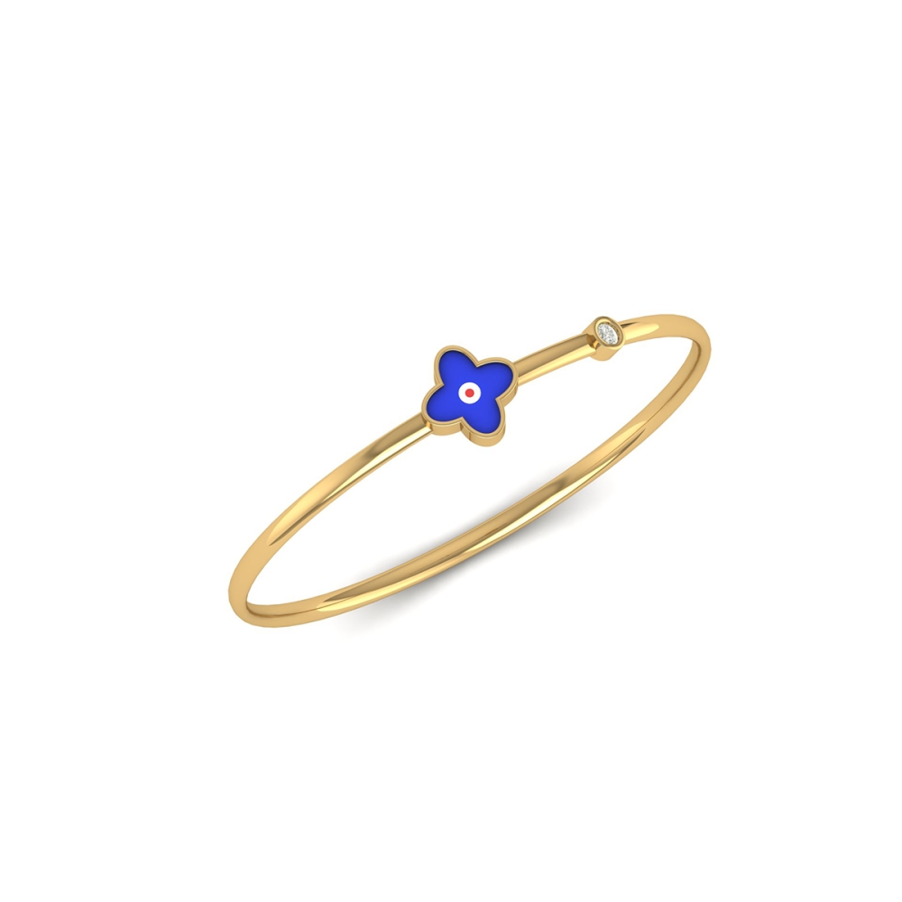 Pushpanjali Blue Charm Diamond Bangle 
