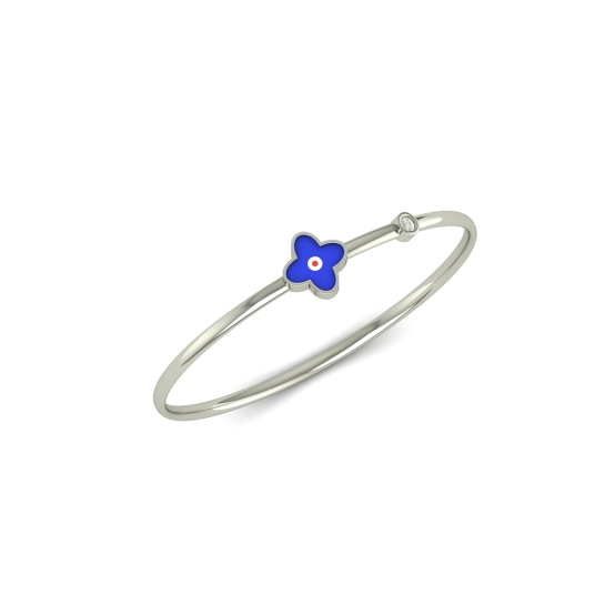 Pushpanjali Blue Charm Diamond Bangle 