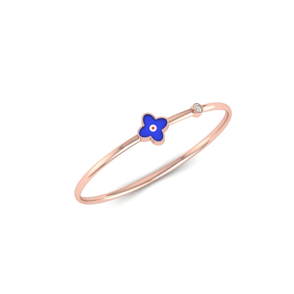 Pushpanjali Blue Charm Diamond Bangle 