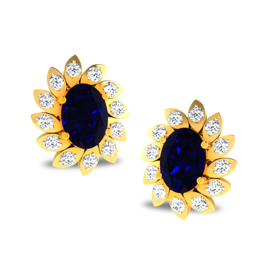 Queezi Gold Stud Earring