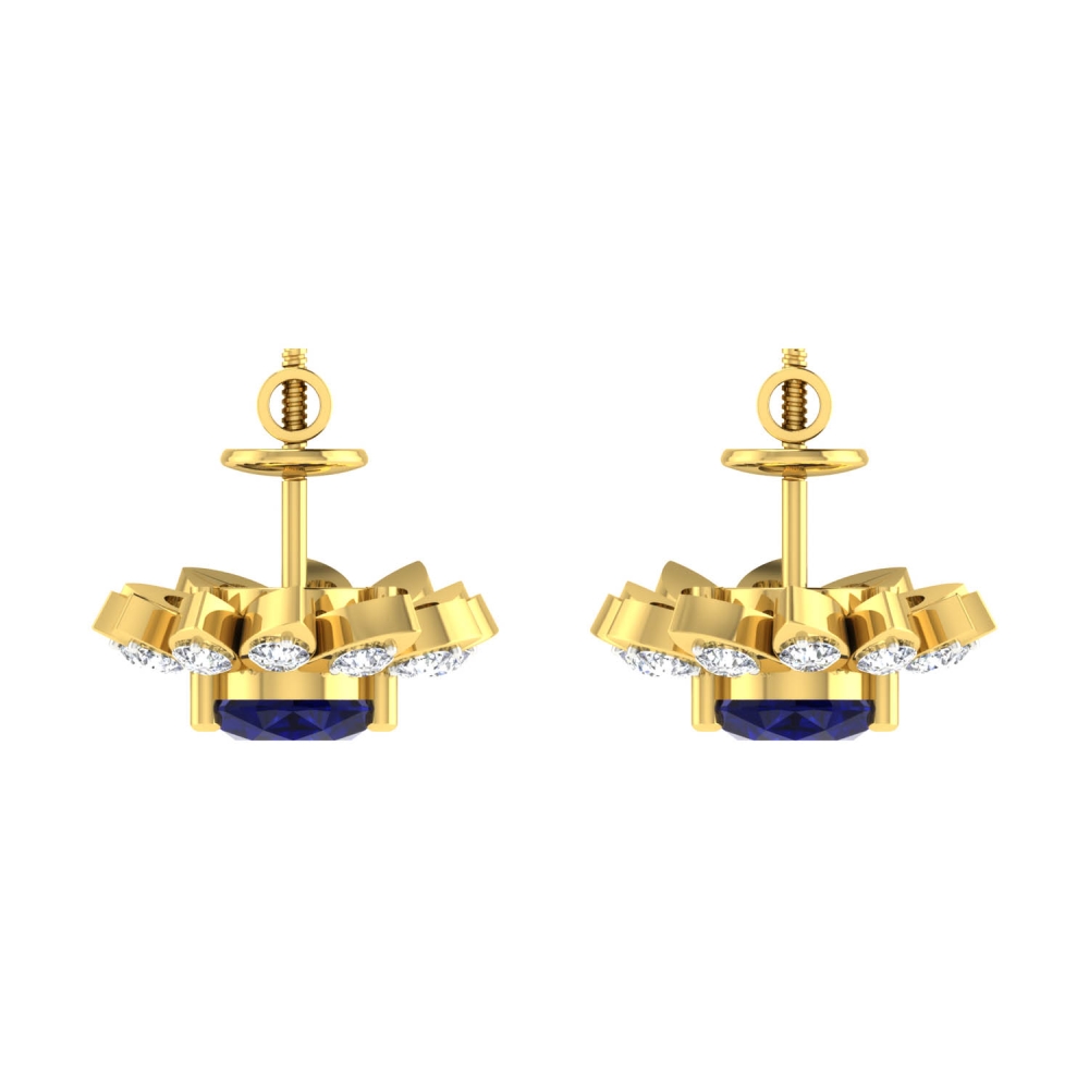 Queezi Gold Stud Earring